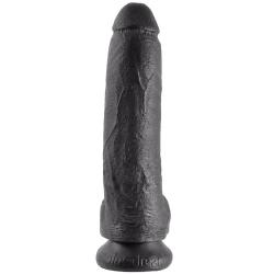 king cock dildo realista negro 22 cm - 1