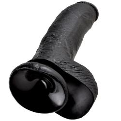 king cock dildo realista negro 22 cm - 3
