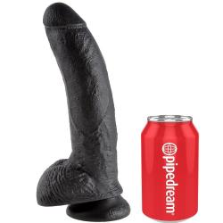 king cock dildo realista negro 22 cm - 4