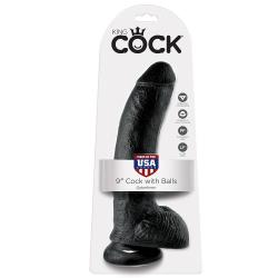 king cock dildo realista negro 22 cm - 5
