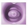 Fantasy For Her Lush Kiss Plush estimulador morado, detalle del cabezal con movimiento