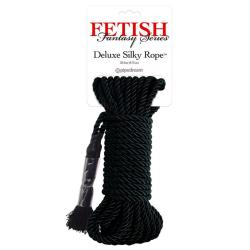 fetish fantasy series cuerda seda deluxe negra 9 m - 1