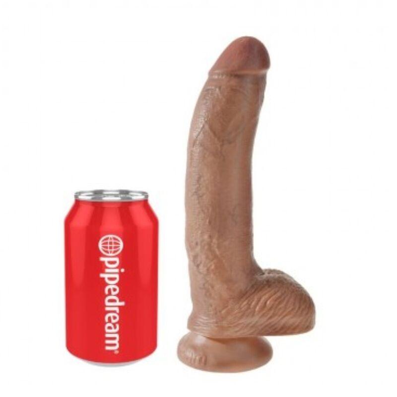 king cock dildo realista testiculos 22 cm - 1
