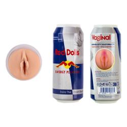 Alive - red doll masturbador masculino vagina lata bebida energética