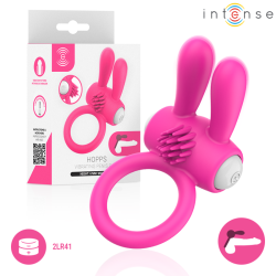 intense hopps anillo vibrador pene clitoris rosa - 1