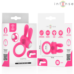 intense hopps anillo vibrador pene clitoris rosa - 4