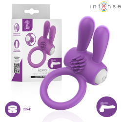 intense hopps anillo vibrador pene clitoris morado - 1