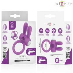 intense hopps anillo vibrador pene clitoris morado - 4