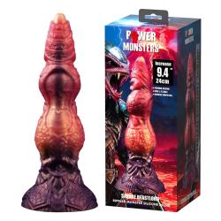 power monsters savage beastlord dildo tricolor 24 cm - 6