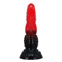 power monsters fire dragon dildo ventosa 24 cm rojo negro - 1