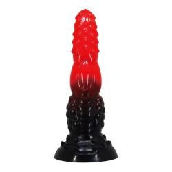 power monsters fire dragon dildo ventosa 24 cm rojo negro - 3