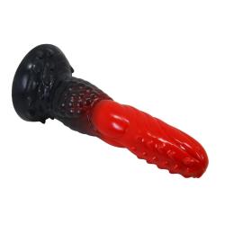 power monsters fire dragon dildo ventosa 24 cm rojo negro - 6