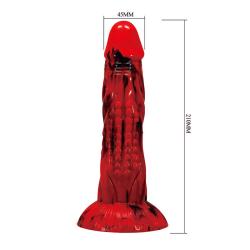 power monsters minotaur dildo ventosa 21 cm rojo negro - 5