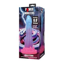 power monsters void python dildo ventosa 20 cm azul lila rosa - 2