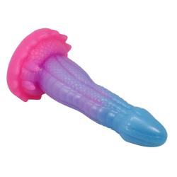 power monsters void python dildo ventosa 20 cm azul lila rosa - 6