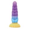 power monsters unicorn dildo tricolor 22 cm - 2