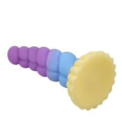 power monsters unicorn dildo tricolor 22 cm - 6