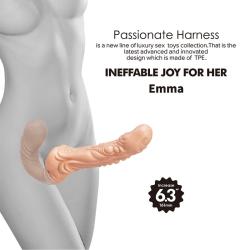 Baile - emma strap-on doble penetración texturizado natural