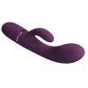 Vibrador Pretty Love Margie morado visto de lado con mango estriado