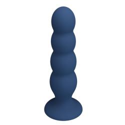 mr play plug anal 4 bolas metalicas ventosa azul - 4