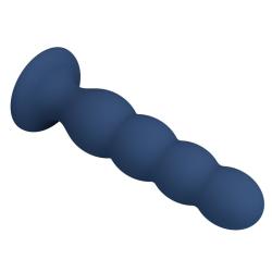 mr play plug anal 4 bolas metalicas ventosa azul - 6