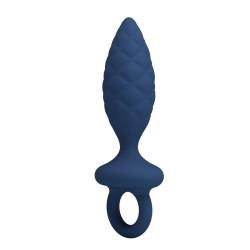 mr play plug anal texturizado anilla azul m - 3