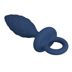 mr play plug anal texturizado anilla azul m - 5