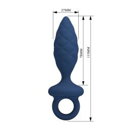 mr play plug anal texturizado anilla azul s - 5