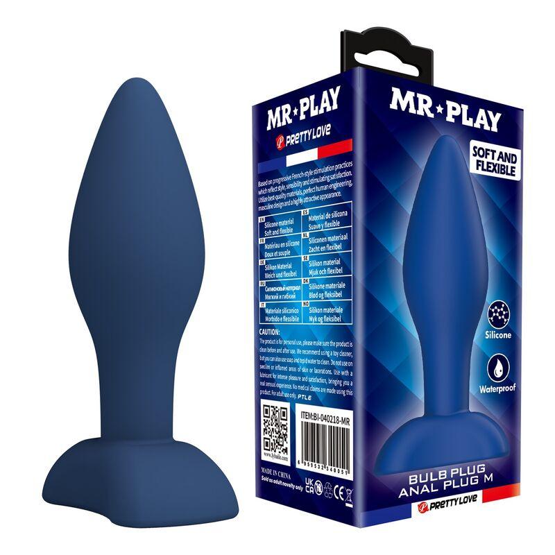 mr play plug anal conico azul m - 1