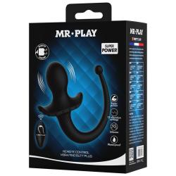 mr play vibrador anal perineal control remoto negro - 2