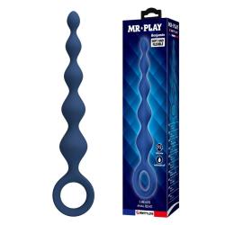 mr play bolas anales plug anal azul 20 cm - 1