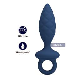 mr play plug anal texturizado anilla azul l - 2