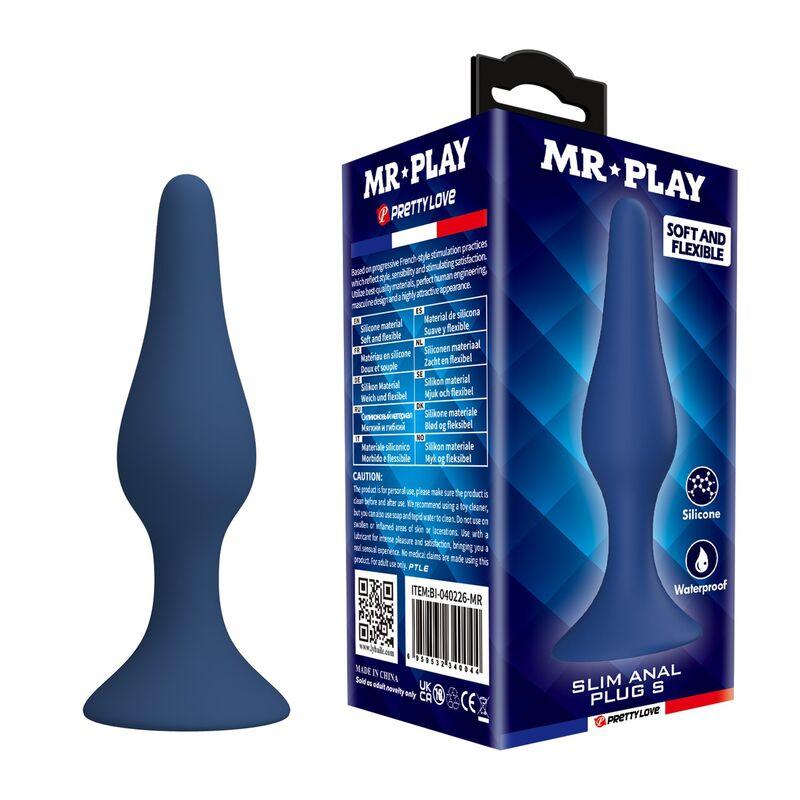 mr play plug anal slim azul s - 1