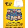Envase del bóxer de culos Diablo Picante en talla mediana
