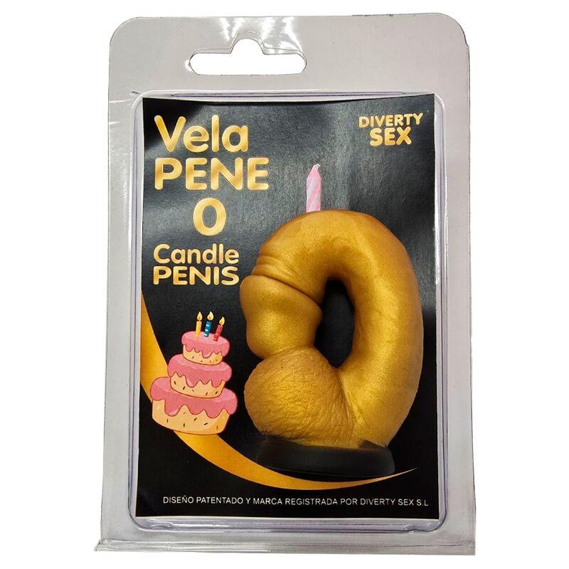 diablo picante velas pene numeros 0 al 9 dorado - 1