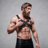 Fetish submissive attitude - arnés bulldog ajustable neopreno pecho cruzado con cremalleras hombre