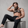Fetish submissive attitude - arnés bulldog ajustable neopreno pecho cruzado con cremalleras hombre