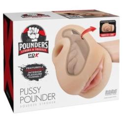 Pdx plus - masturbador vagina realística pussy pounder squeeze stroker 18 cm