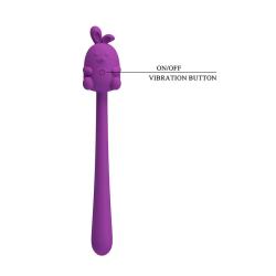 Pretty Love Cute Bunny vibrador flexible recargable morado - 2