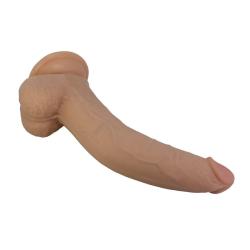 Vista lateral del dildo Ercument flexible y curvado