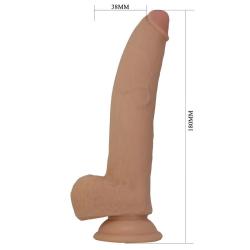 Medidas del dildo Pretty Love Ercument de 18 cm