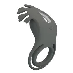 Pretty Love Master Ring anillo vibrador recargable con estimulador negro - 1