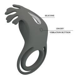 Pretty Love Master Ring anillo vibrador recargable con estimulador negro - 2
