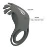 Pretty Love Master Ring anillo vibrador recargable con estimulador negro - 2