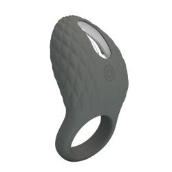 Pretty love - anillo vibrador recargable con estimulador texturizado