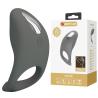Anillo vibrador de silicona Pretty Love gris oscuro con la caja