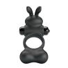Pretty Love Yusuf anillo vibrador con conejito y bolas negro - 1
