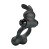 Pretty Love Yusuf anillo vibrador con conejito y bolas negro - 2
