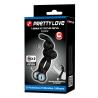 Pretty Love Yusuf anillo vibrador con conejito y bolas negro - 4