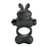 Pretty Love Yusuf anillo vibrador con conejito y bolas negro - 5